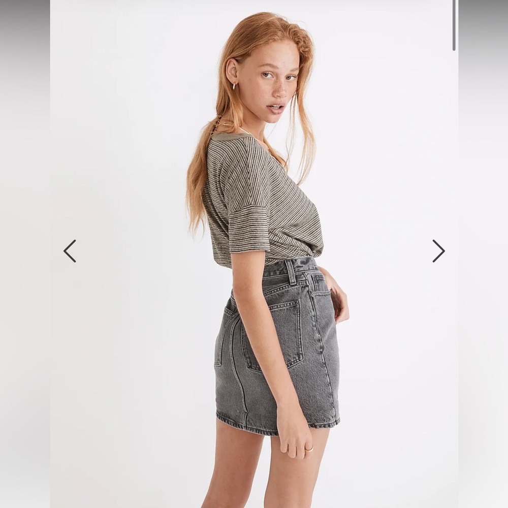 Madewell Denim High-Waist Straight Mini Skirt in Northboro Wash